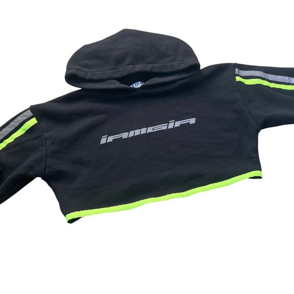 I.AM.GIA Mercury Striped Reflective Cropped Hoodie Sweatshirt Sz S - Picture 5 of 6